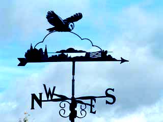 Owl in flight weathervane